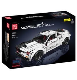 Schwarze Box mit weißem Sportwagen-Bauset von Models und Mould King, ab 8 Jahren, 1078 Teile.