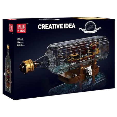 Bausatz-Box mit einem Flaschenschiff-Modell, vorne steht CREATIVE IDEA.