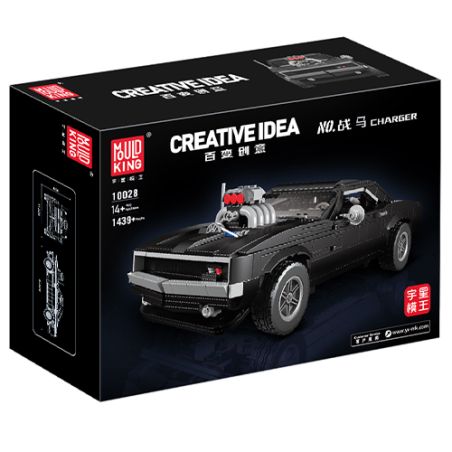 Schwarze Box für Auto-Bauset mit Autoabbildung, 1022 Teile, ab 14 Jahren, Kreative-Idee-Serie.