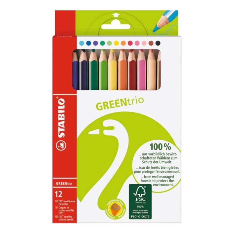 Farbstiftetui GREENtrio 12er