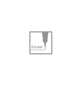 Fineliner point 88 mittelgrau