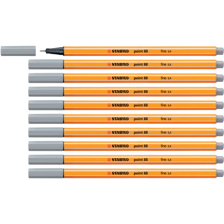 Fineliner point 88 mittelgrau