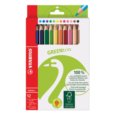 Farbstiftetui GREENtrio 12er