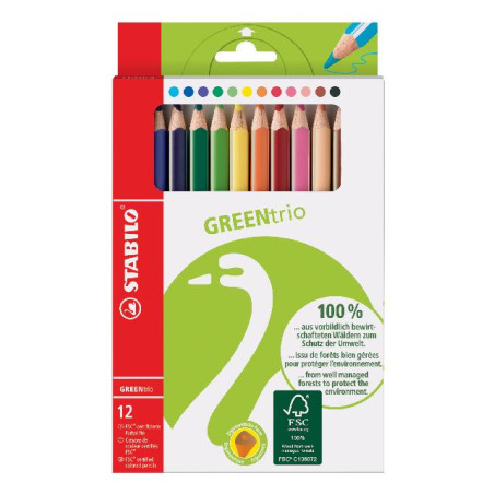 Farbstiftetui GREENtrio 12er