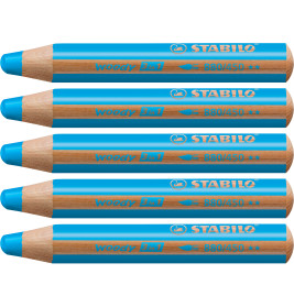 Aquarellbuntstift woody 3 in 1 cyanblau