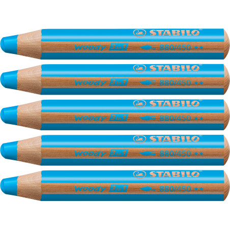 Aquarellbuntstift woody 3 in 1 cyanblau