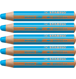 Aquarellbuntstift woody 3 in 1 cyanblau