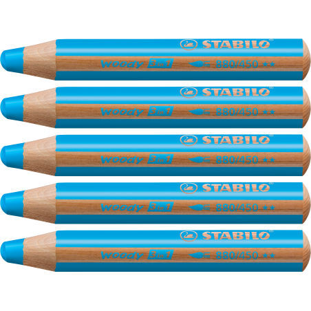 Aquarellbuntstift woody 3 in 1 cyanblau