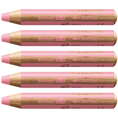 Aquarellbuntstift woody 3 in 1 pastellpink