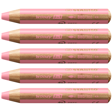 Aquarellbuntstift woody 3 in 1 pastellpink