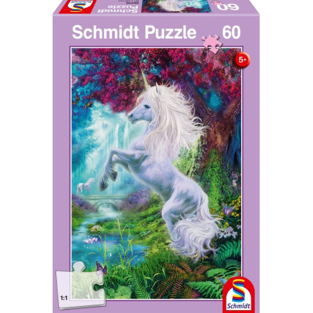 Schmidt Spiele Puzzle Einhorn im verzauberten Garten 60 Teile