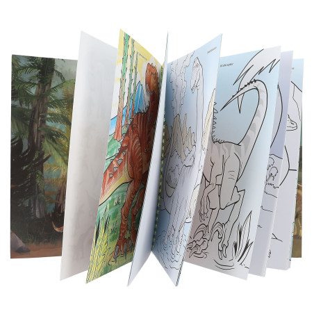 Dino World Malbuch mit Buntstiften
