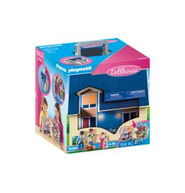 Playmobil Dollhouse Box mit Abbildungen des Puppenhauses und spielender Kinder, geeignet für 4-10 Jahre.