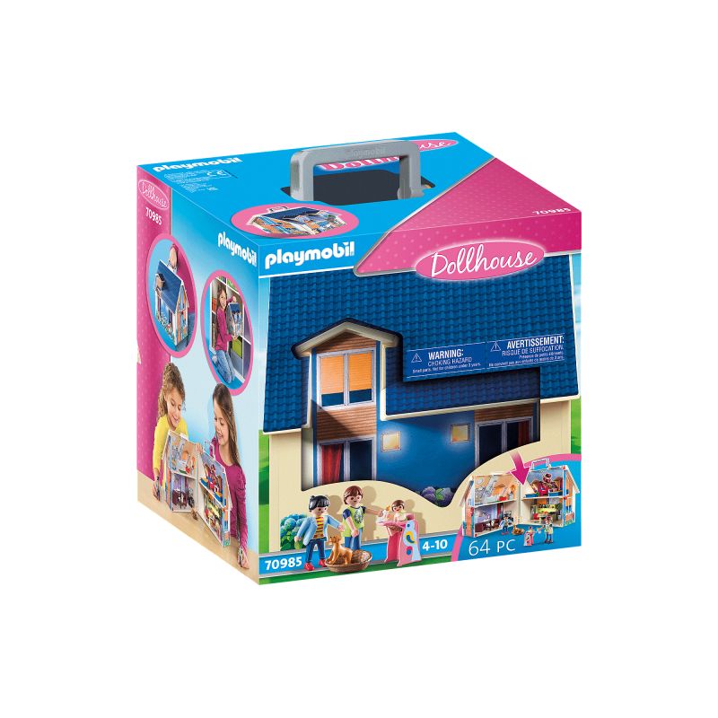 Playmobil Dollhouse Box mit Abbildungen des Puppenhauses und spielender Kinder, geeignet für 4-10 Jahre. Playmobil Dollhouse Box mit Abbildungen des Puppenhauses und spielender Kinder, geeignet für 4-10 Jahre.
