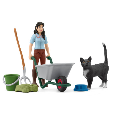 Mini-Playset Ausmist-und Pfleg e-Set mit Emily