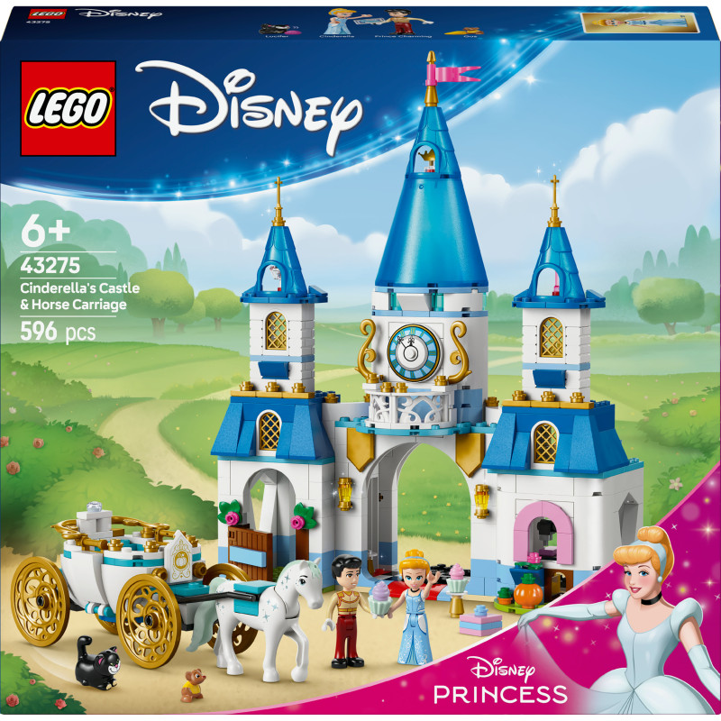 LEGO Disney Princess 43275 Cinderellas Schloss und Pferdekutsche