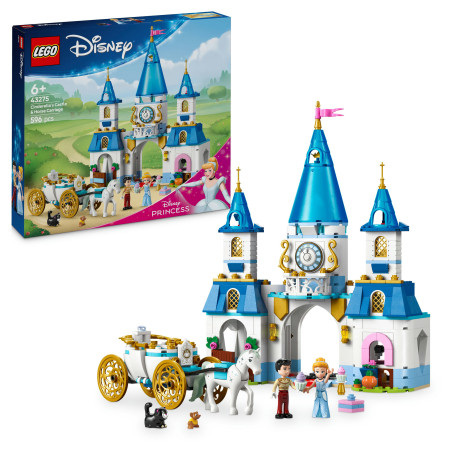 LEGO Disney Princess 43275 Cinderellas Schloss und Pferdekutsche