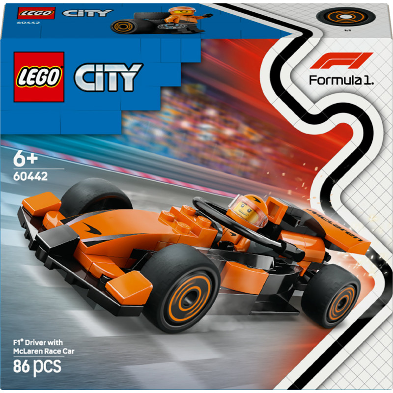 LEGO City 60442 F1 Rennfahrer mit McLaren Rennauto