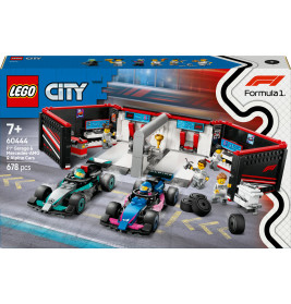 LEGO City 60444 F1 Garage mit Mercedes-AMG & Alpine Rennautos