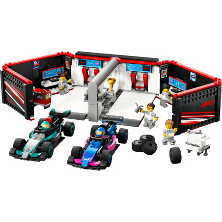 LEGO City 60444 F1 Garage mit Mercedes-AMG & Alpine Rennautos