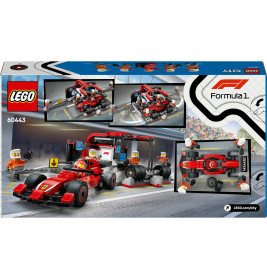 LEGO City 60443 F1 Boxenstopp mit Boxencrew und Ferrari Flitzer