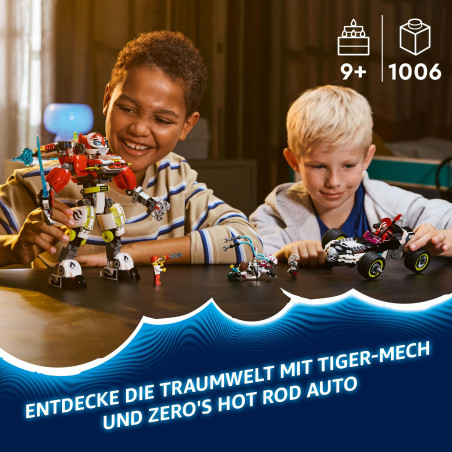 LEGO DREAMZzz 71497 Coopers Tiger-Mech und Zero s Hot Rod Auto