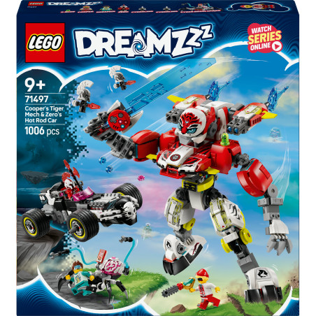 LEGO DREAMZzz 71497 Coopers Tiger-Mech und Zero s Hot Rod Auto