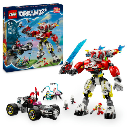 LEGO DREAMZzz 71497 Coopers Tiger-Mech und Zero s Hot Rod Auto