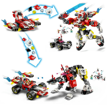 LEGO DREAMZzz 71497 Coopers Tiger-Mech und Zero s Hot Rod Auto