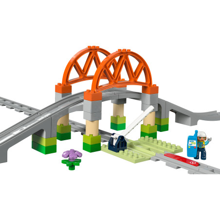 LEGO DUPLO Town 10426 Eisenbahnbrücke und Schienen – Erweiterungsset