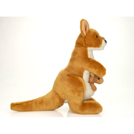 Teddy Hermann Känguru mit Baby, 30 cm