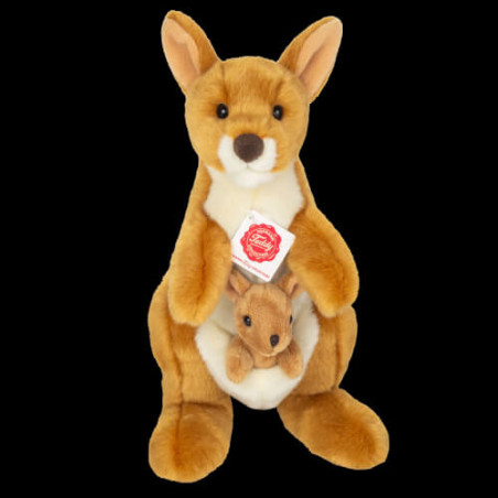 Teddy Hermann Känguru mit Baby, 30 cm
