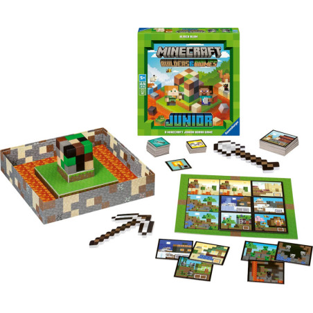 Ravensburger 24615 Minecraft Builders & Biomes Junior – Kooperatives Kinderspiel ab 5 Jahren für 2-4