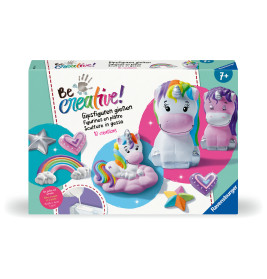 Bastelset DIY Gipsfiguren gieß en Einhorn