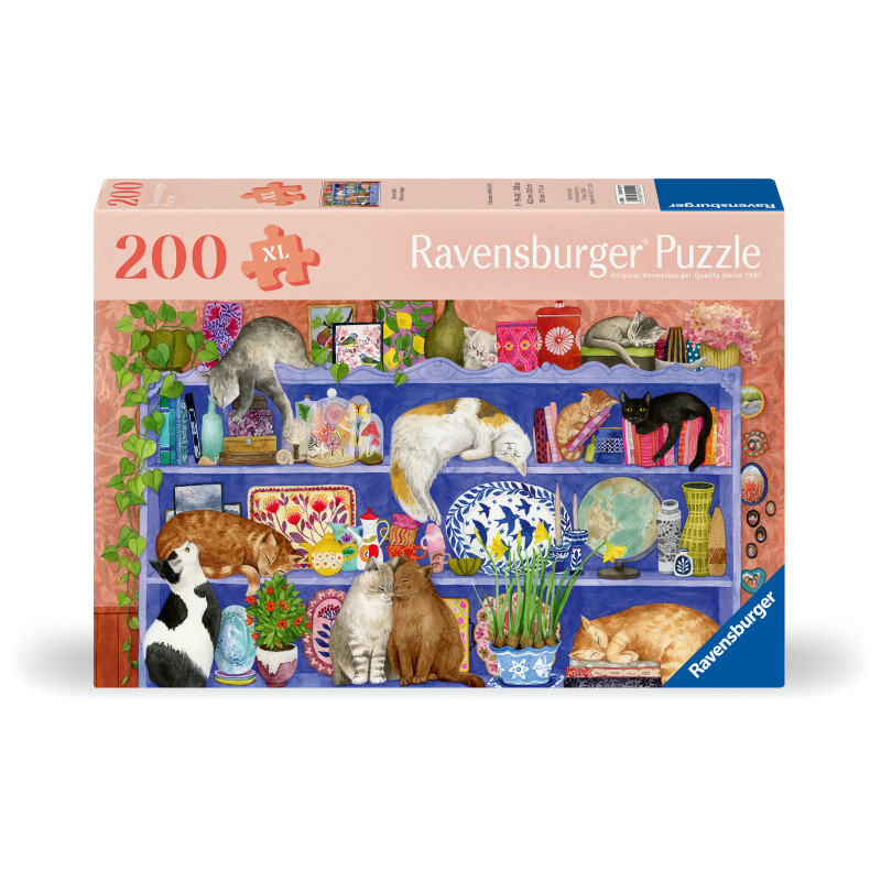 Puzzle Katzen im Regal 200 Teile XL