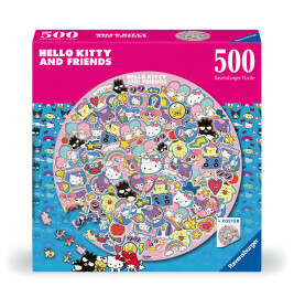 Puzzle Hello Kitty 500 Teile rund