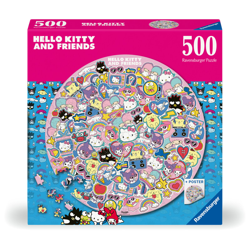 Puzzle Hello Kitty 500 Teile rund