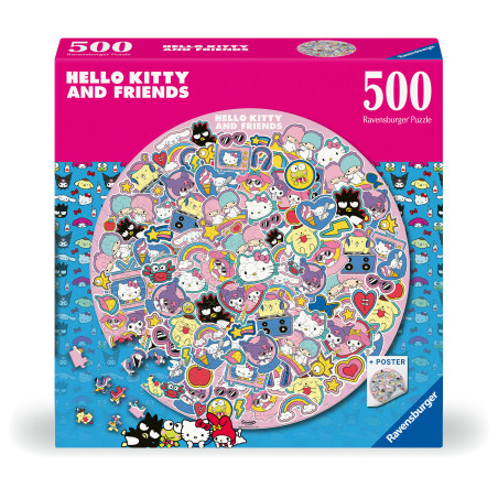 Puzzle Hello Kitty 500 Teile rund