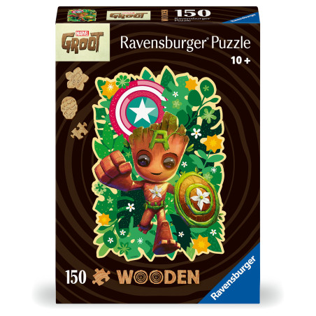 Puzzle Marvel Groot 150 Teile Kontur Holz