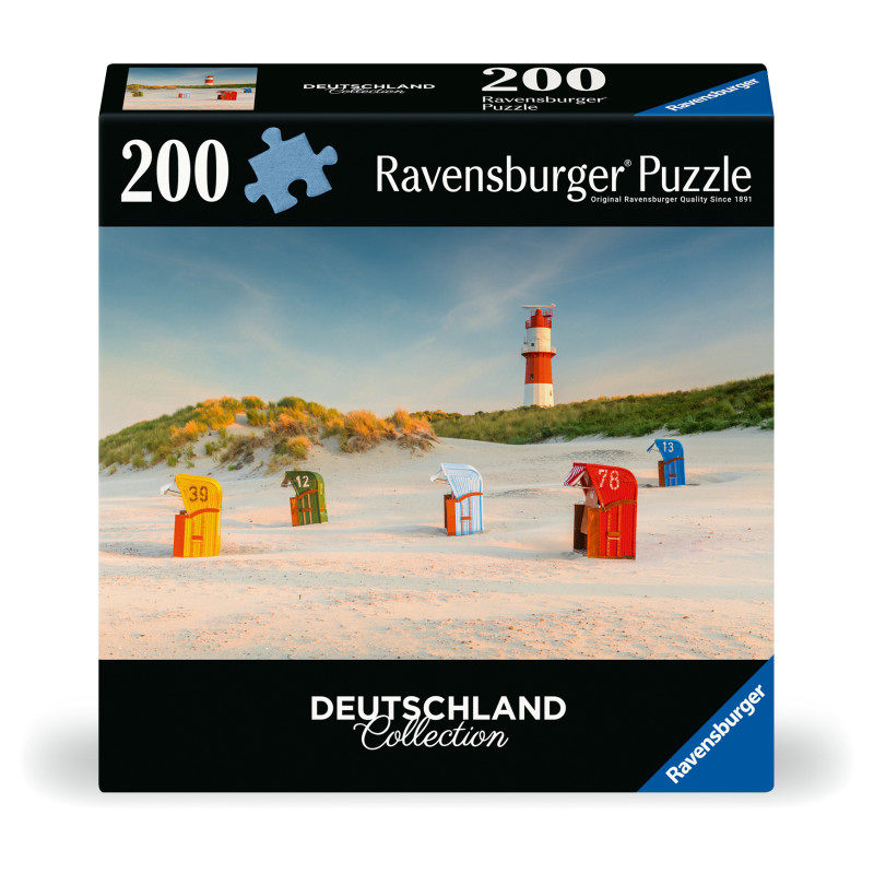 Puzzle Leuchtturm hinter der Düne Borkum 200 Teile
