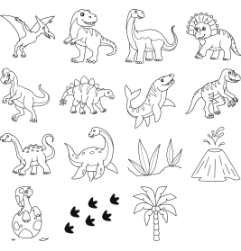 StempelSet Dinos