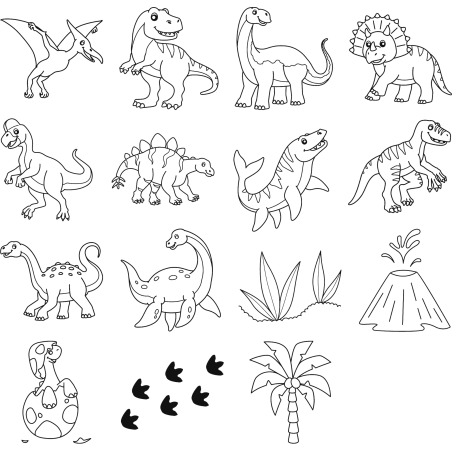 StempelSet Dinos