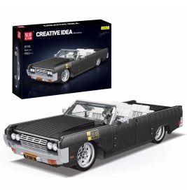 Schwarzes Cabrio im Lego-Stil mit Verpackung Creative Idea und sichtbaren Produktdetails.