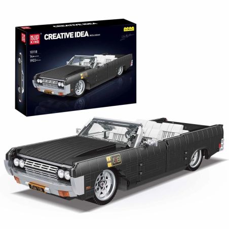 Schwarzes Cabrio im Lego-Stil mit Verpackung Creative Idea und sichtbaren Produktdetails.