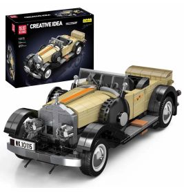 Bausatz für ein beiges Classic-Car-Modell, Box mit Creative Idea, 897 Teile, empfohlen ab 14 Jahren.