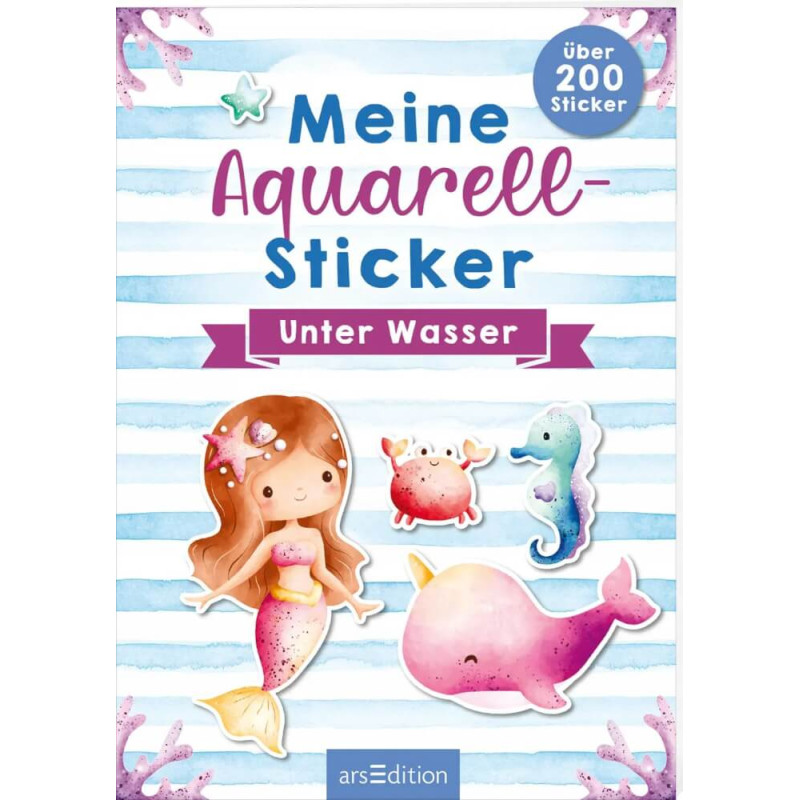 Aquarell-Sticker- Unter Wasser