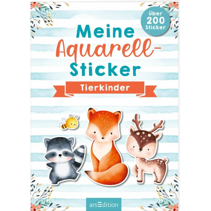 Aquarell-Sticker - Tierkinder