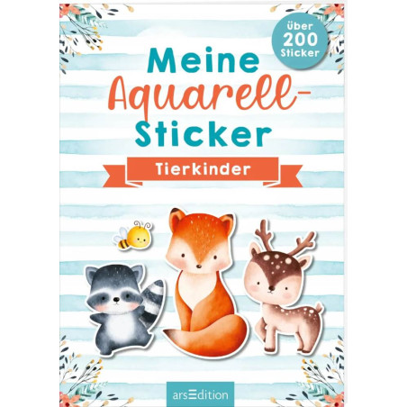 Aquarell-Sticker - Tierkinder