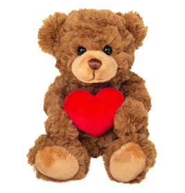 Teddy mit Herz braun 20 cm
