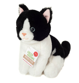 Katze sitzend schwarz-weiss 2